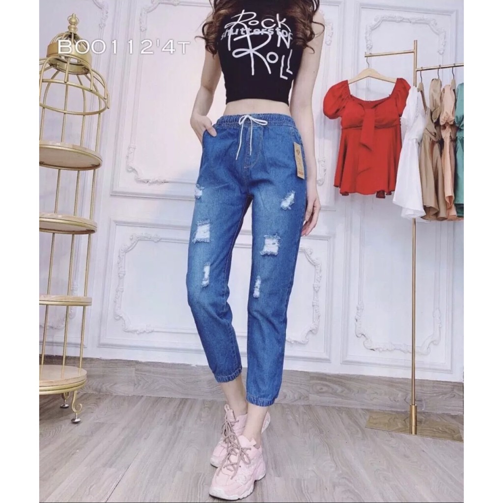 Quần Jean Nữ Baggy  Quần Nữ co dãn nhẹ mẫu MSS96