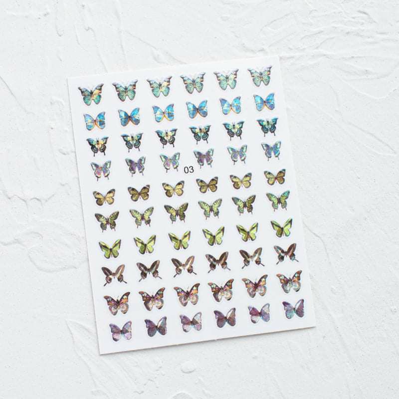 Sticker Bướm Dạ Quang Dán Móng Tay Nail (MỚI)