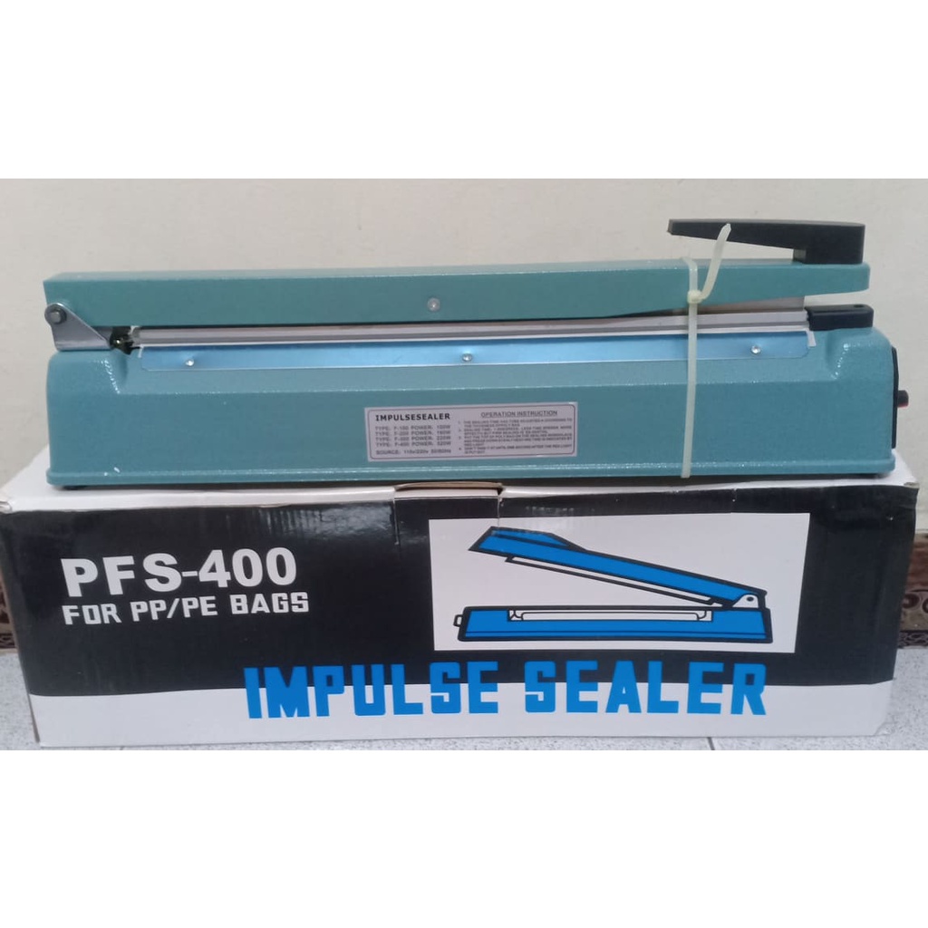 [ PFS400 ] Máy hàn miệng túi dài 40cm vỏ thép | Máy hàn cắt màng co