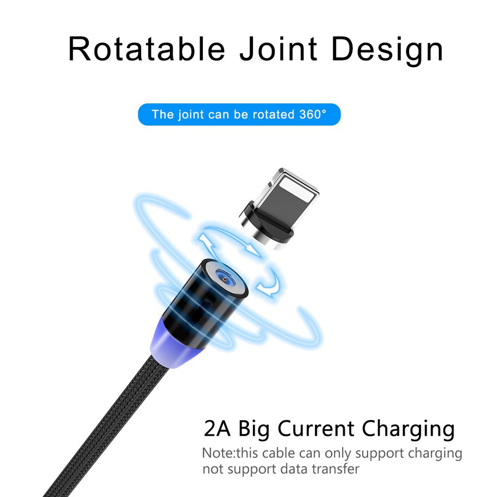 Cáp sạc USB loại C từ tính có đèn LED chỉ báo cho điện thoại