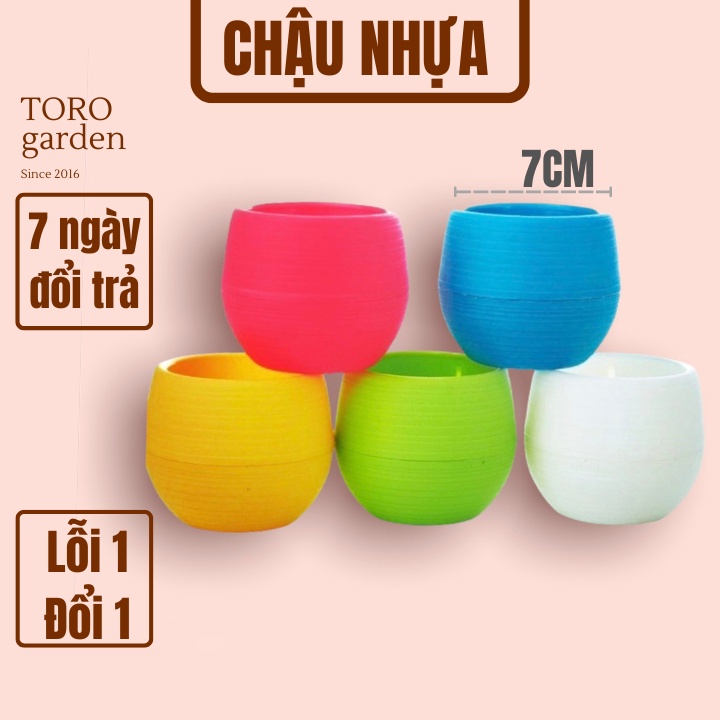 CHẬU NHỰA TRÒN MINI TRỒNG CÂY  SIÊU ĐÁNG YÊU