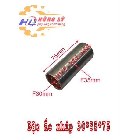 Bạc ắc Nhíp sắt 30*35*75 trước Lá (1) Cầu Dầu phụ tùng Hùng Lỳ