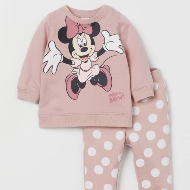Sét mickey chấm bi Hồng