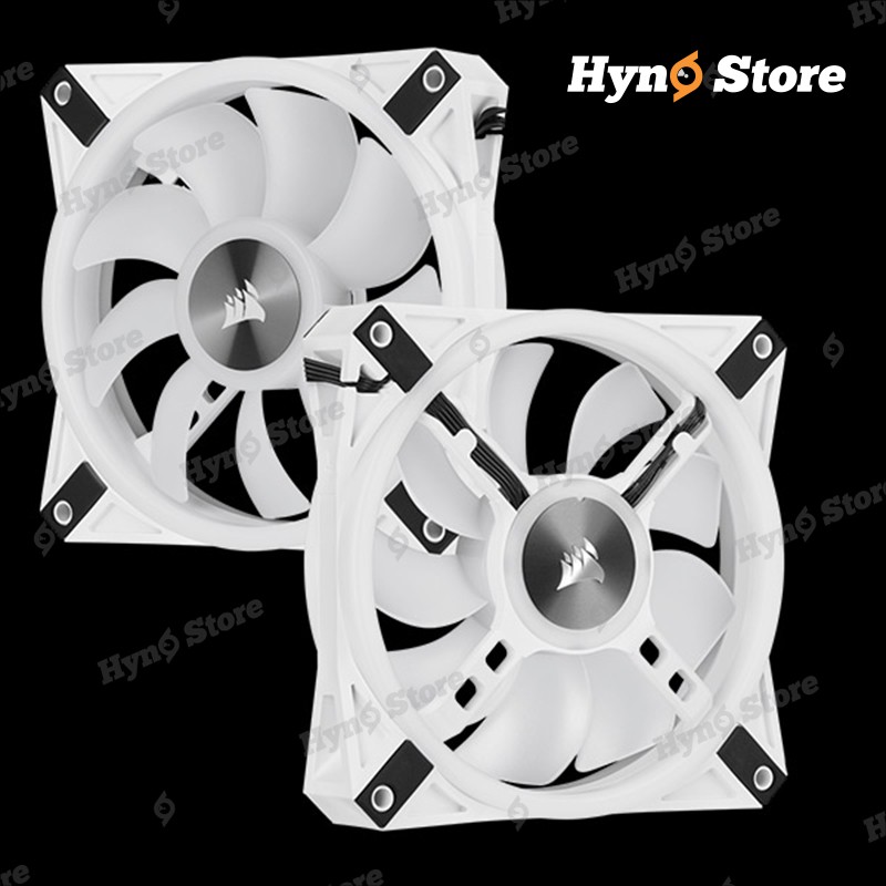 Kit 3 fan Corsair QL120 ARGB WHITE kèm Node core Tản nhiệt nước custom Hyno Store