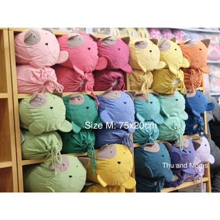 Size M 75x20cm Gối ôm và Vỏ gối ôm cho bé Hikosen Cara Nhật Bản vải cotton tự nhiên mềm mát V-Z17-160