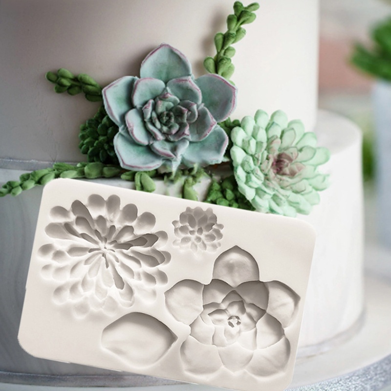 Khuôn Silicone Tạo Hình Làm Bánh Kẹo/Xà Phòng Hình Cây Xương Rồng 3D DIY