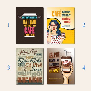 Tranh treo tường tự chọn HD Solgan Cực Chất Trang Trí Quán Cafe HD-SLG-0008 KT 45 x 60 cm