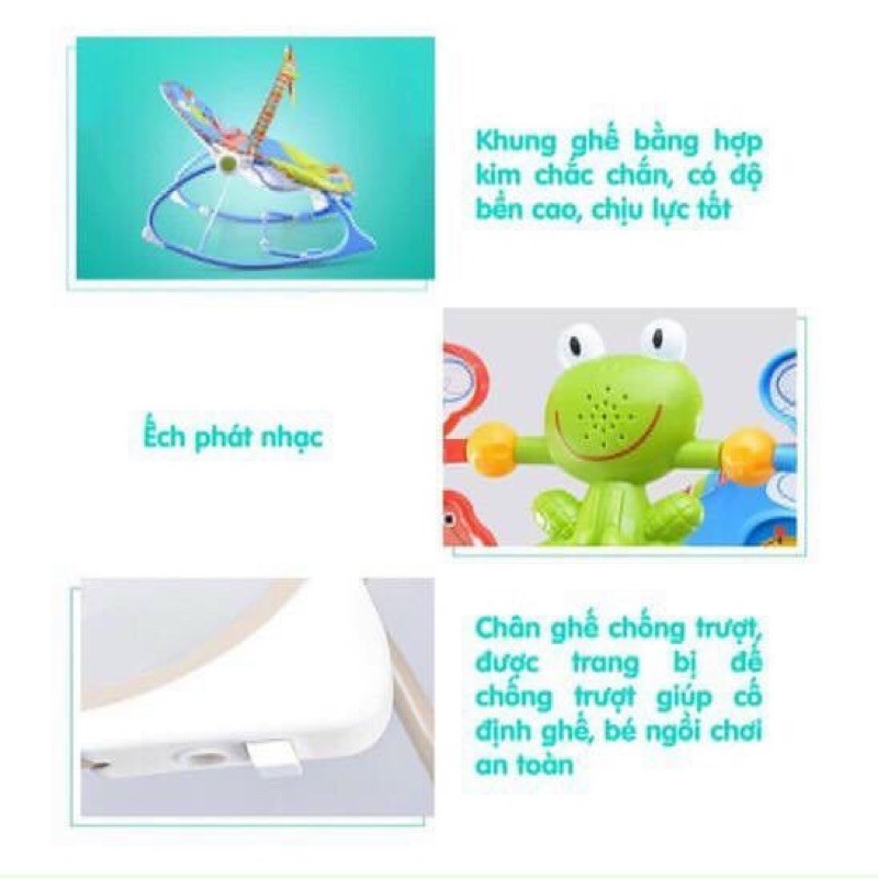 Ghế Rung Bập Bênh Cao Cấp Ibaby Cho Bé - Ghế Rung Cho Bé Chính Hãng