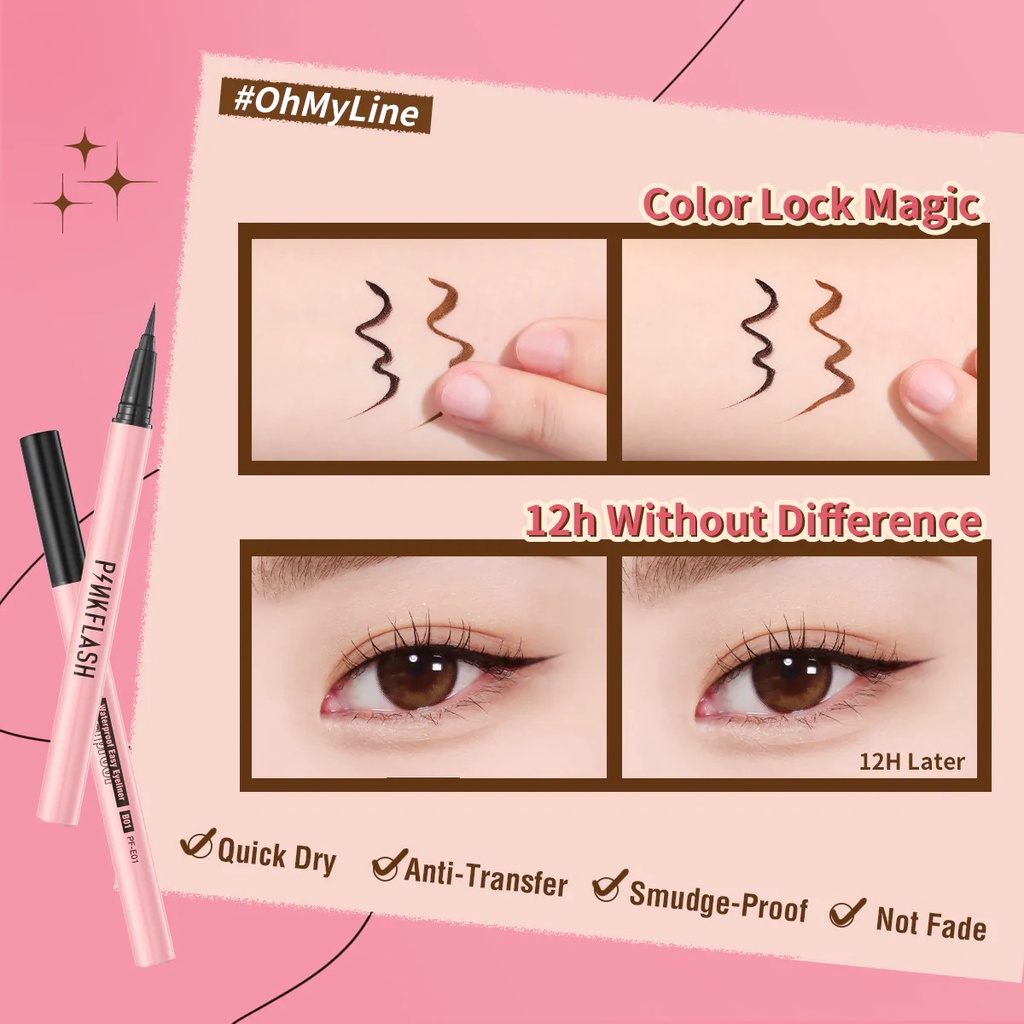 🍀 Kẻ mắt cao cấp PINKFLASH chính hãng FOCALLURE 2 màu tự chọn