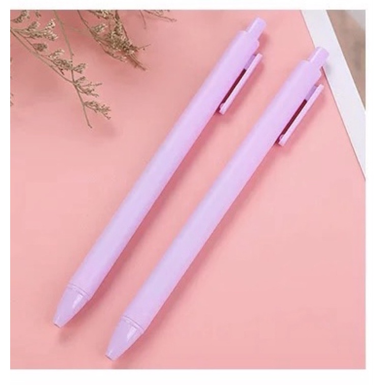 Bút bi nước mực gel , bút bi cute mực đen ngòi 0.5mm màu pastel dễ thương - BU003