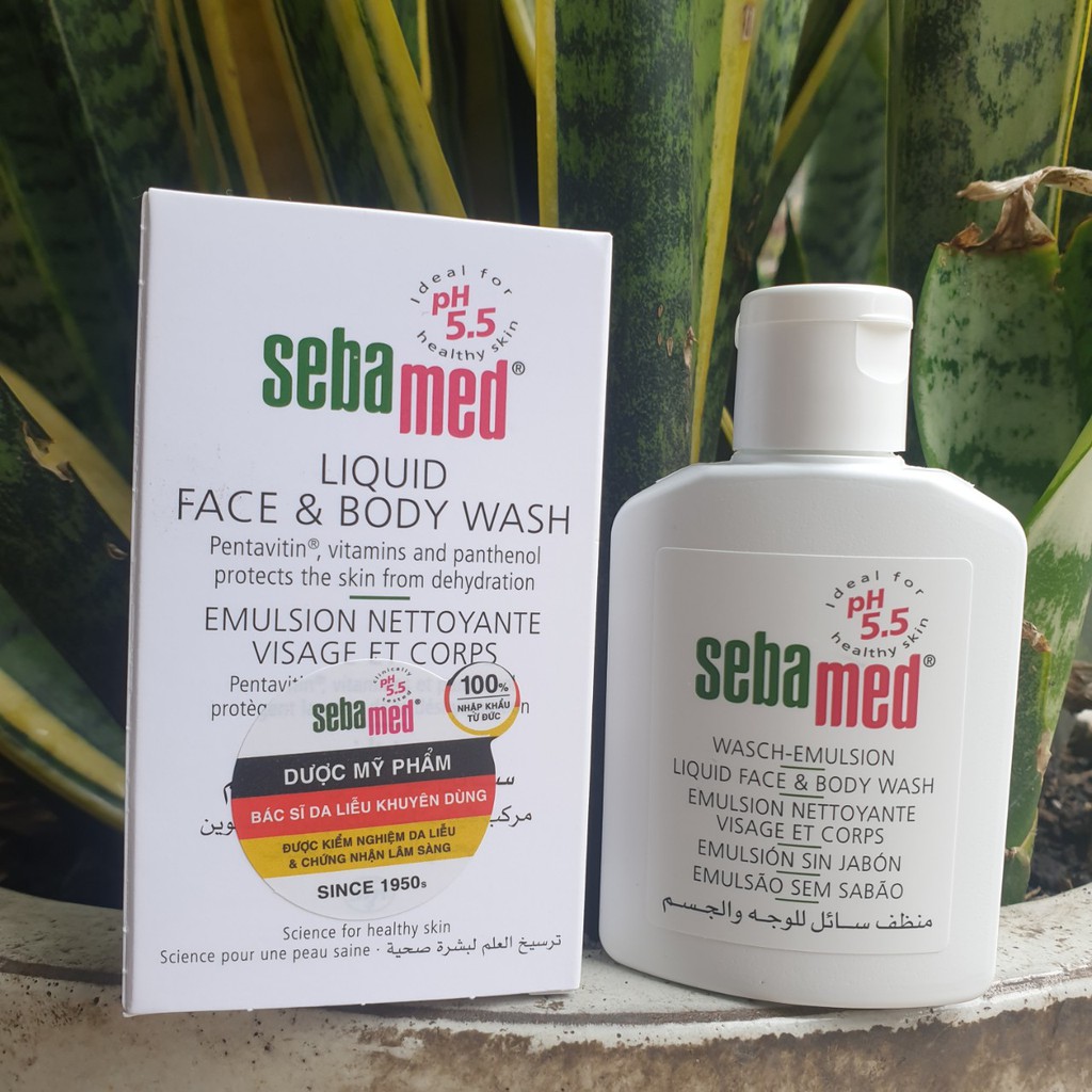 Sebamed Liquid Face Body Wash 50ml - Sữa tắm và rửa mặt dành cho da nhạy cảm