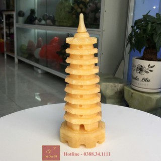 Tháp Văn Xương đá ngọc hoàng long tự nhiên cao 18cm