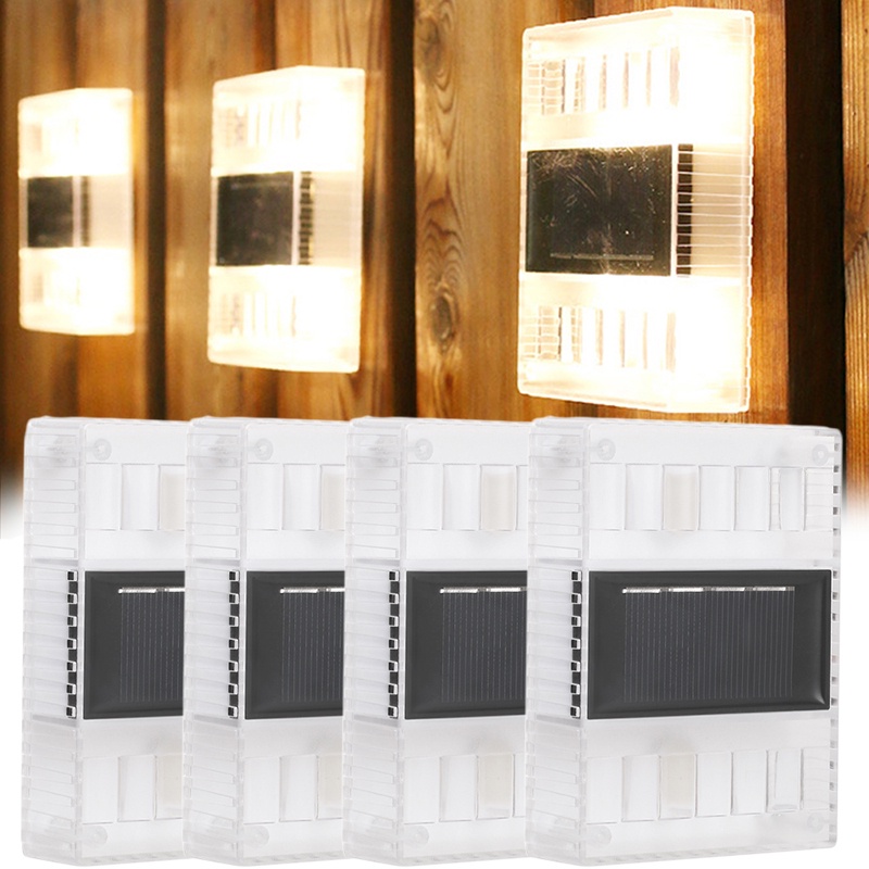 Đèn LED 6 Bóng Sử Dụng Năng Lượng Mặt Trời Chống Thấm Nước Trang Trí Hành Lang/ Cầu Thang Ngoài Trời