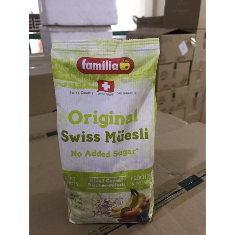 [mẫu mới 500gr] Ngũ Cốc Trộn Trái Cây Sấy Khô Không Đường NHẬP KHẨU THỤY SỸ Original Swiss Muesli