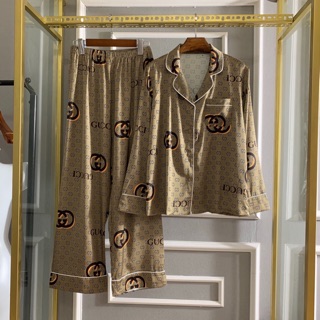 BỘ PIJAMA LỤA DÀI G U C C I CAO CẤP