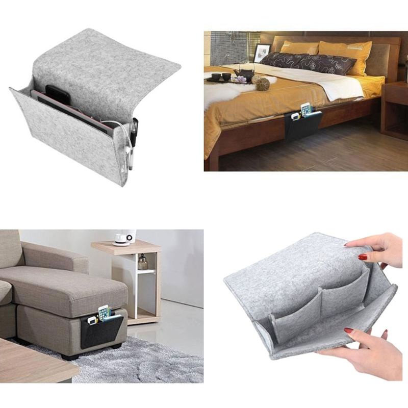 Túi Đựng Điện Thoại / Điều Khiển Từ Xa / Sách Gắn Cạnh Giường Bằng Vải Nỉ