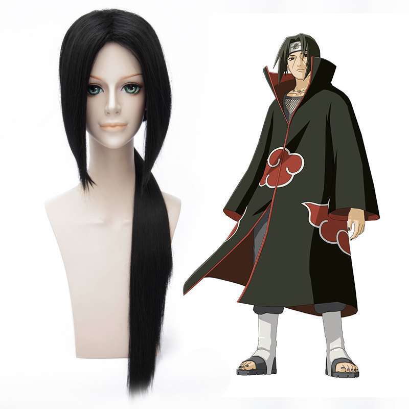 Bộ Tóc Giả Dài Xoăn Nhuộm Màu Hóa Trang Nhân Vật Itachi Sakura Kakashi Sasuke