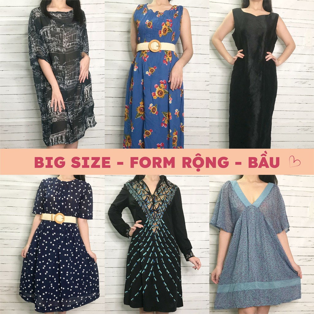 Đầm Korea Cỡ lớn - Form rộng (Bầu mặc được) #secondhand #dosi