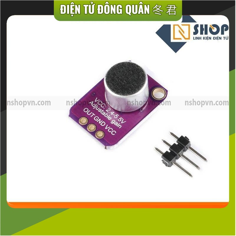 Cảm biến âm thanh Microphone Amplifier MAX4466 [ĐIỆN TỬ]