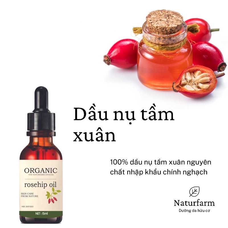 Dầu nụ tầm xuân ( Rose Hip Oil ) 100% nguyên chất organic 15ml | WebRaoVat - webraovat.net.vn