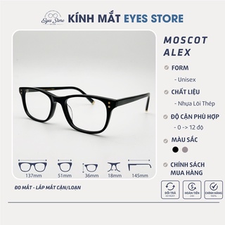Gọng Kính Cận Nam Nữ Moscot Alex - Nhựa Lõi Thép