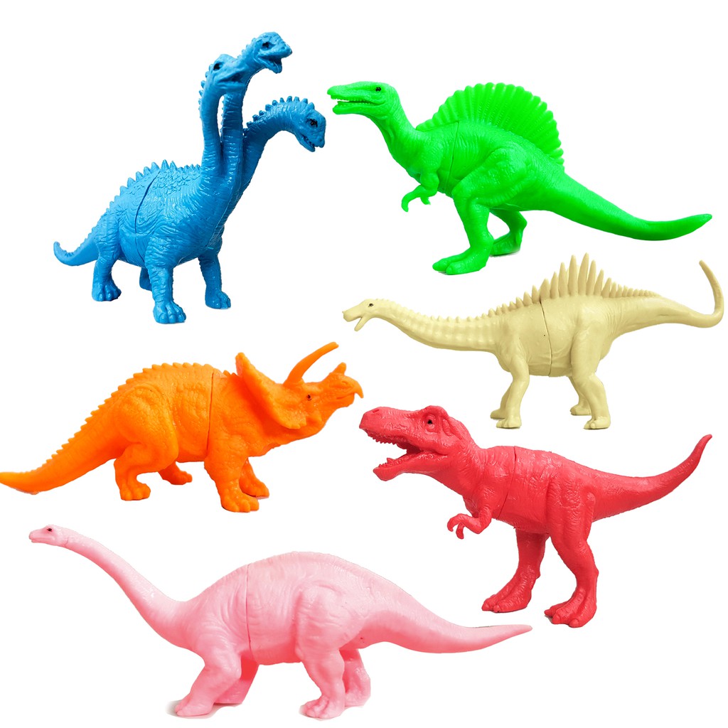 Bộ đồ chơi mô hình khủng long 6 con bằng nhựa dẻo giúp phát triển trí tuệ cho bé hàng Việt Nam HT7519 Hoàng Thu- Monkey