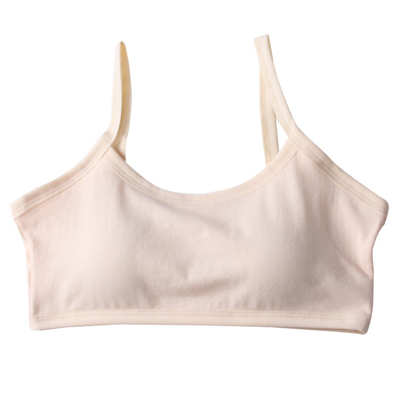 Áo lót vải cotton Hai Dây Có Miếng Đệm Ngực Chống Mờ Dành Cho Bé Gái