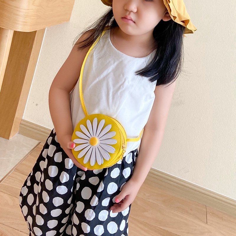 Túi Đeo Chéo Hình Hoa Hướng Dương Dễ Thương Cho Bé