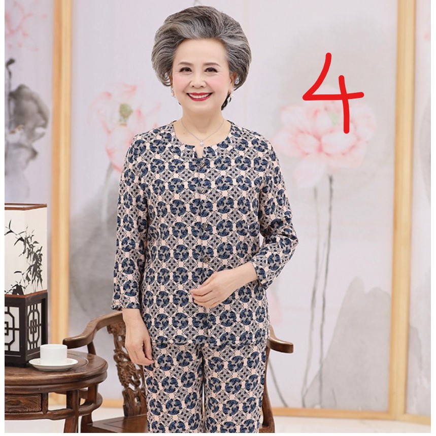 Thời trang trung niên cho bà - Bộ đồ mùa hè cho người cao tuổi