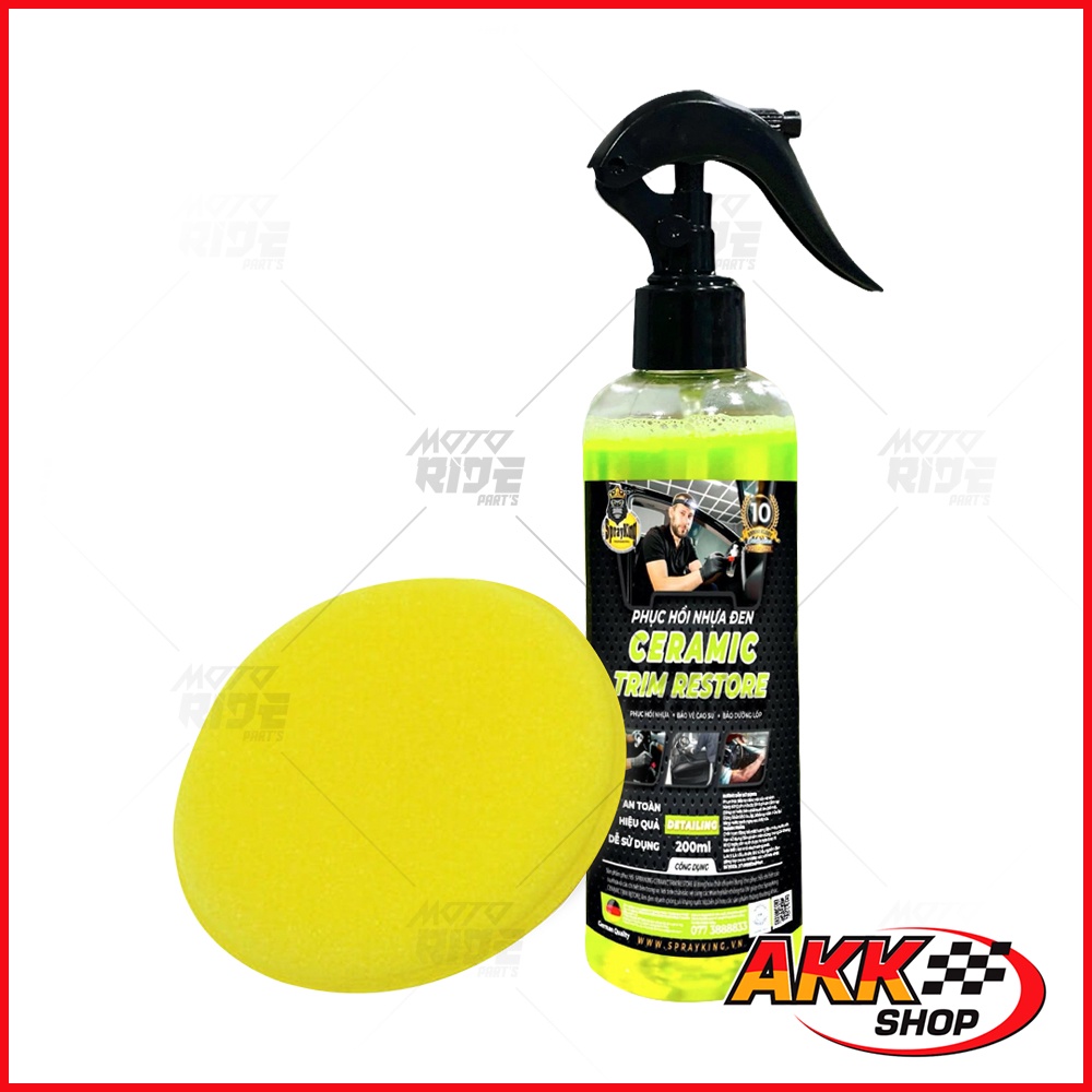 SprayKing Ceramic Trim Dung Dịch Phục Hồi Nhựa Nhám , Cao Su Đen