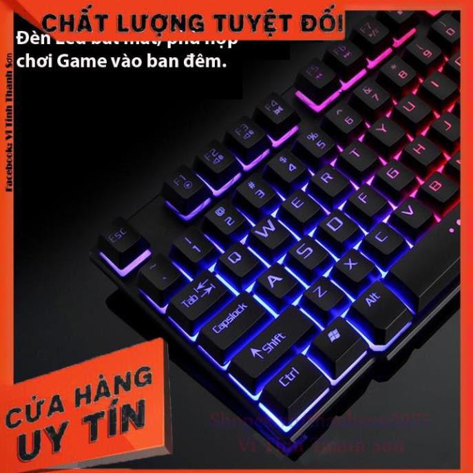 [Mã TH10KD20  hoàn đến10K xu] Bộ bàn phím giả cơ và chuột game Eweadn KMX-50 Led 7 màu - Vi Tính Thanh Sơn