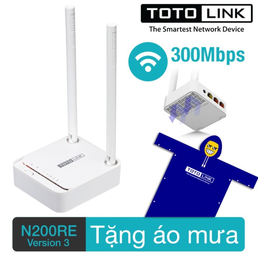 Router wifi ToToLink N200RE - Hãng Phân phối chính thức + Tặng áomưa