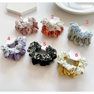 Set 2 dây cột tóc scrunchies - Buộc tóc vải scrunchies