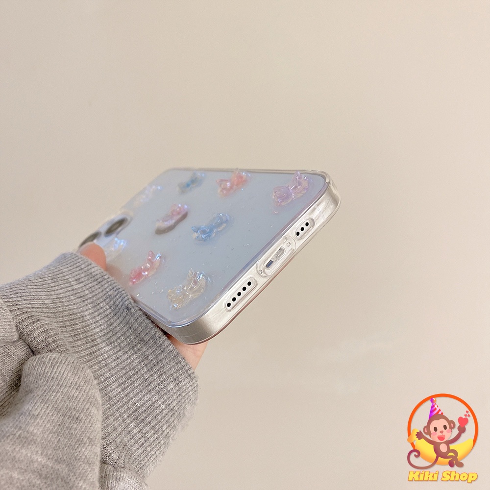 Ốp Điện Thoại Hình Bướm 3D Lấp Lánh Cho iPhone 14 Pro Max 11 11 2 13 Max XS XR 8
