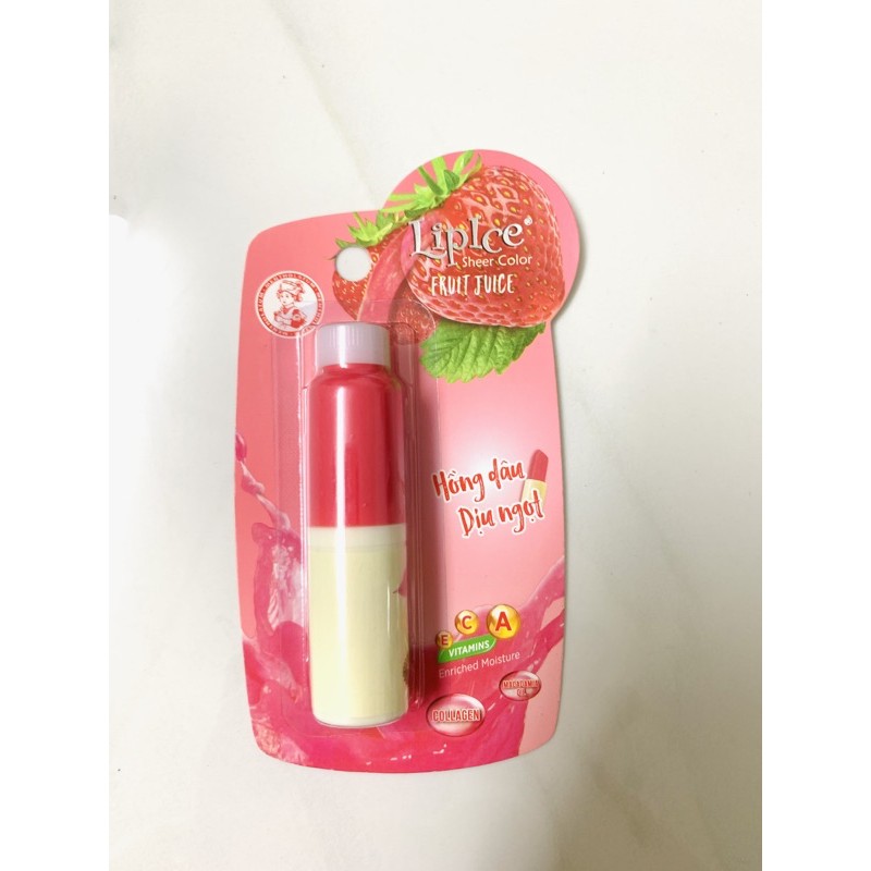 son lipice sheer color fruit juice hồng dâu dịu ngọt