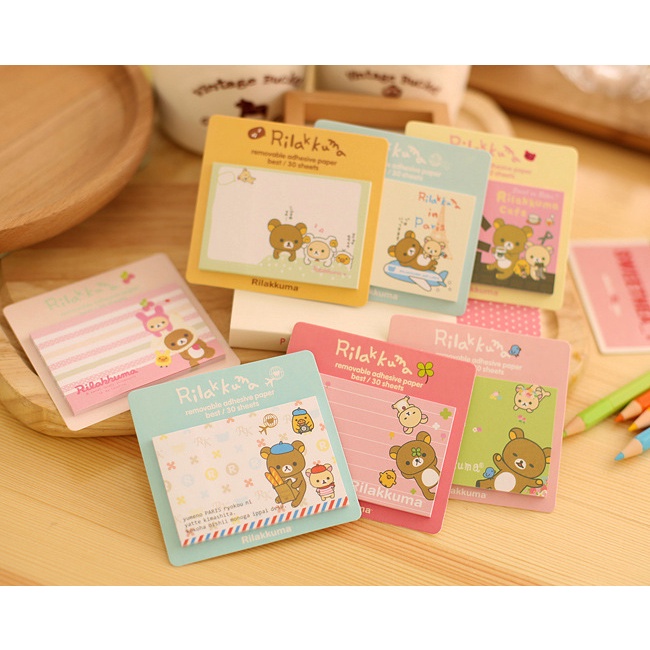 Giấy Note ghi chú họa tiết hoạt hình dễ thương