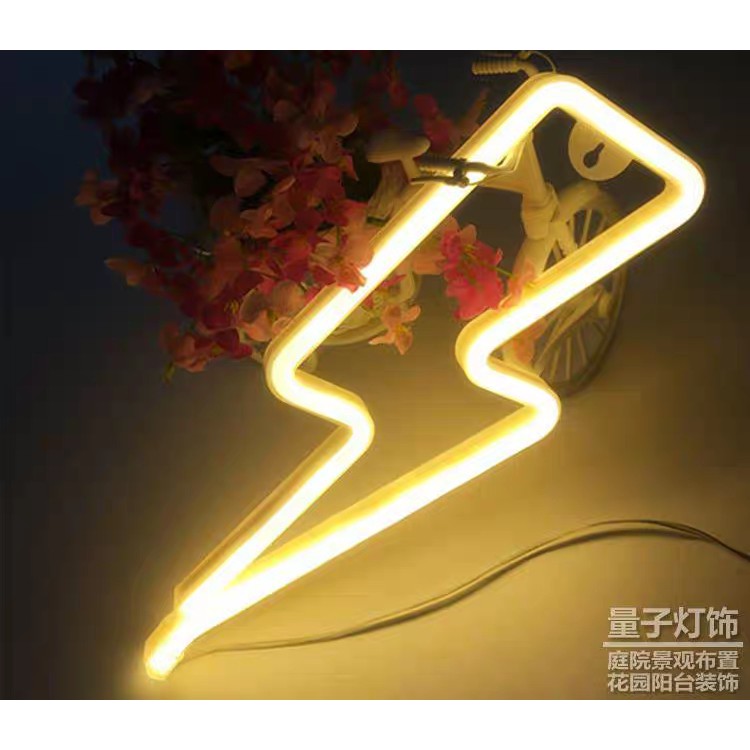 Đèn led Neon hình sấm sét ánh sáng long lanh