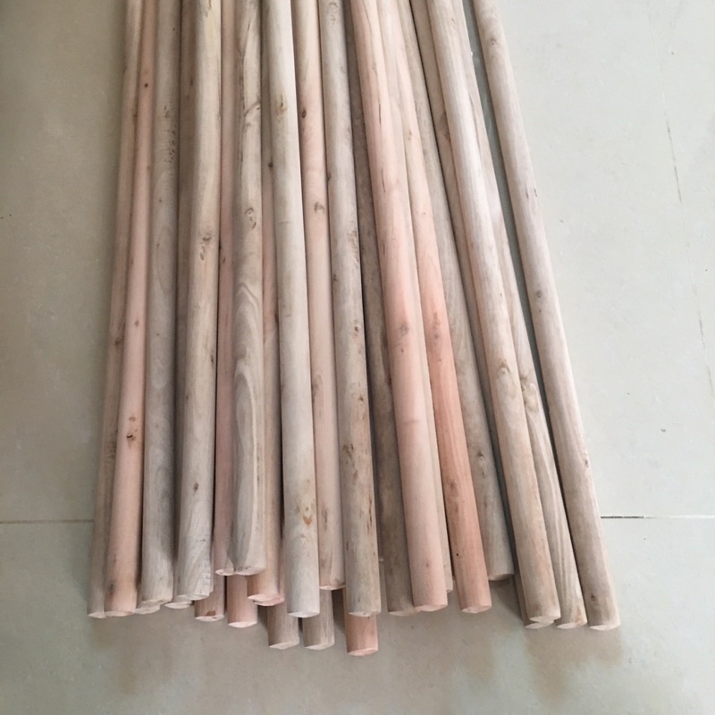 Cán chổi gỗ bạch đàn phi 2,5cm dài 115cm sử dụng làm để cán chổi