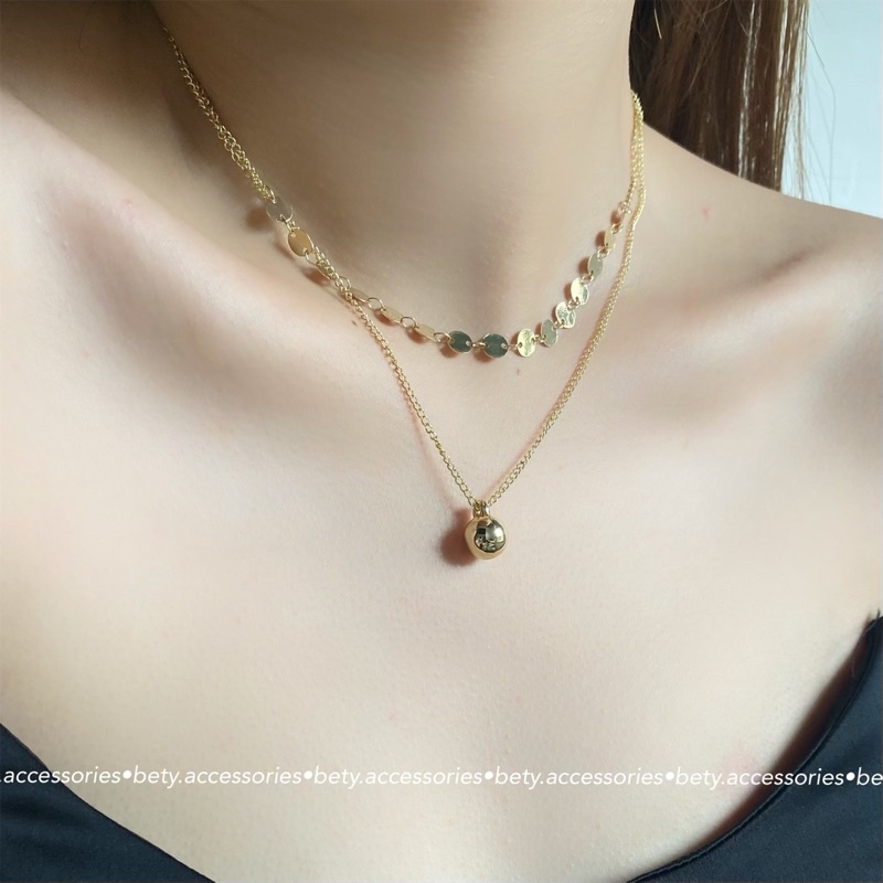 Dây chuyền nữ hai lớp thời trang phong cách hàn quốc Kary