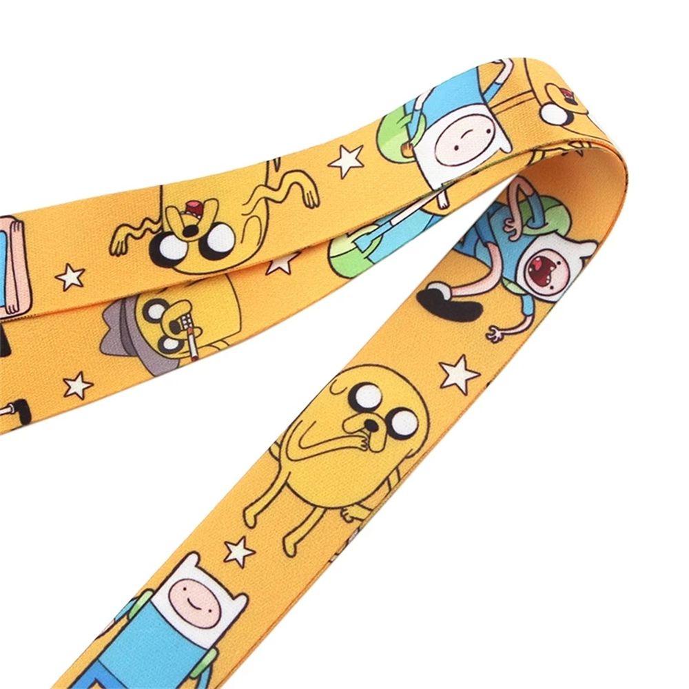 Móc Khóa / Thẻ ID / Điện Thoại Họa Tiết Hoạt Hình &quot;Adventure Time&quot; Kèm Dây Đeo Tiện Dụng