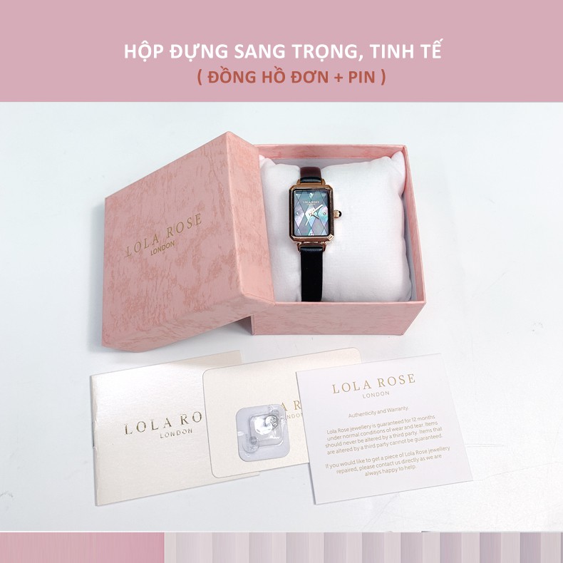 Đồng hồ nữ đẹp sang trọng Lolarose mặt xà cừ tím xanh quyến rũ độc đáo dây đeo mềm mại LR2180 | BigBuy360 - bigbuy360.vn