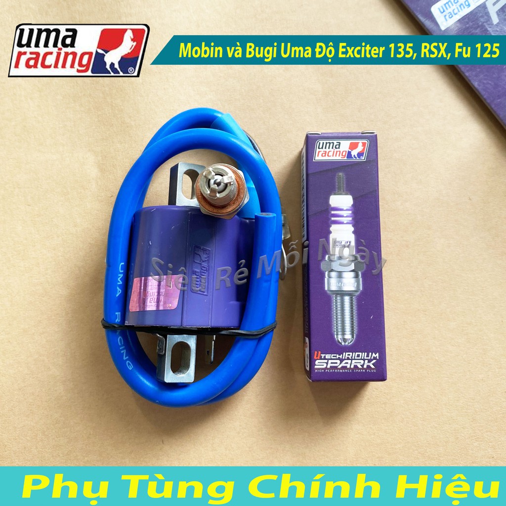 Combo Mobin sườn và Bugi Uma Độ Exciter 135, Future 125, Fu Neo, RSX, Wave RS, Nouvo