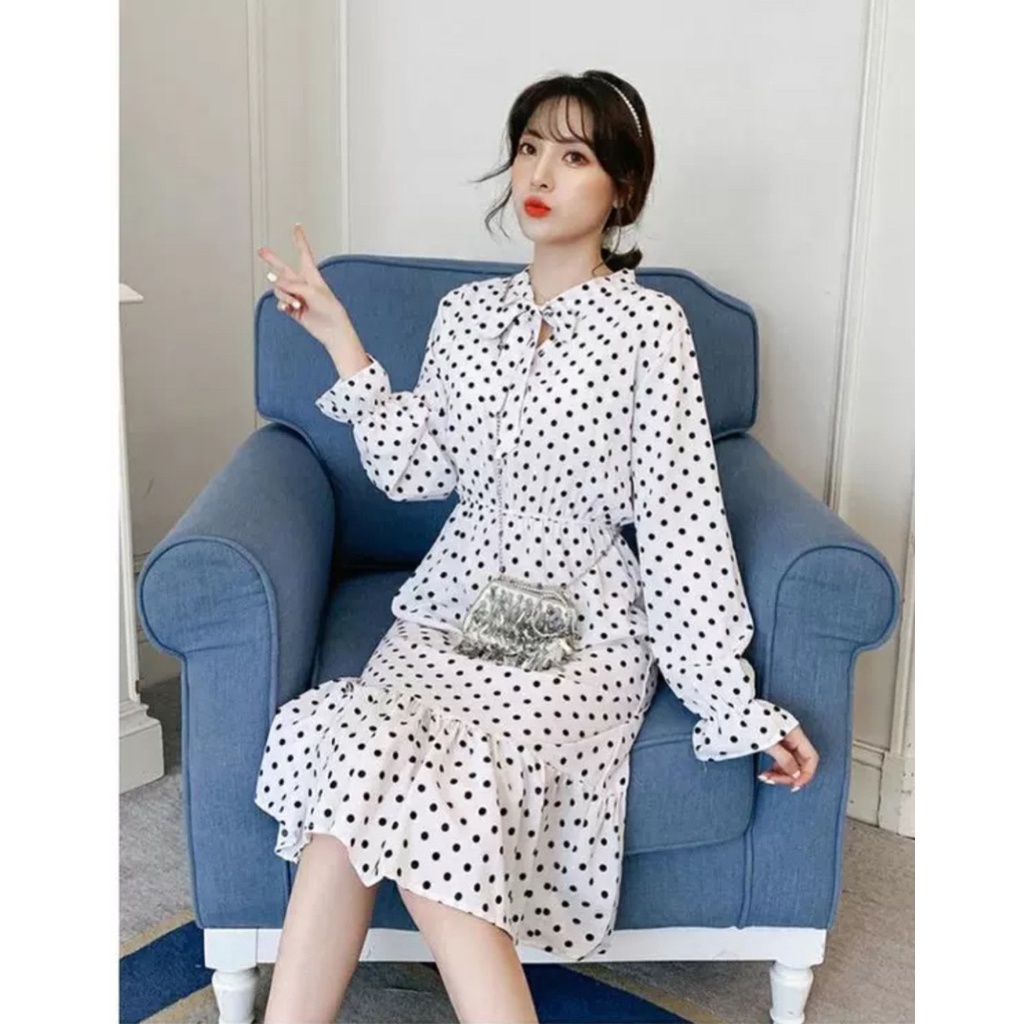 ❤️ MẪU MỚI - GIÁ SỈ ❤️ ĐẦM CHẤM BI ĐUÔI CÁ SIÊU XINH VÁY dạo phố voan công sở nữ tính SL