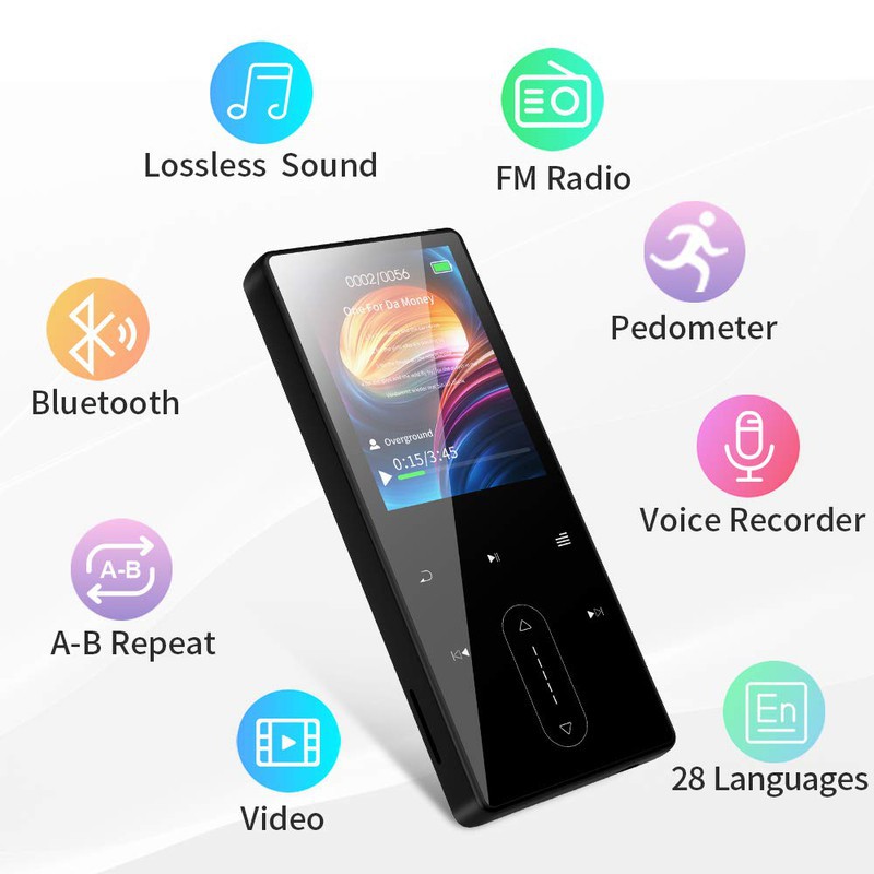 MÁY NGHE NHẠC MP3 XEM PHIM BLUETOOTH 4.1 RUIZU D22 BỘ NHỚ TRONG 8GB - HÀNG CHÍNH HÃNG