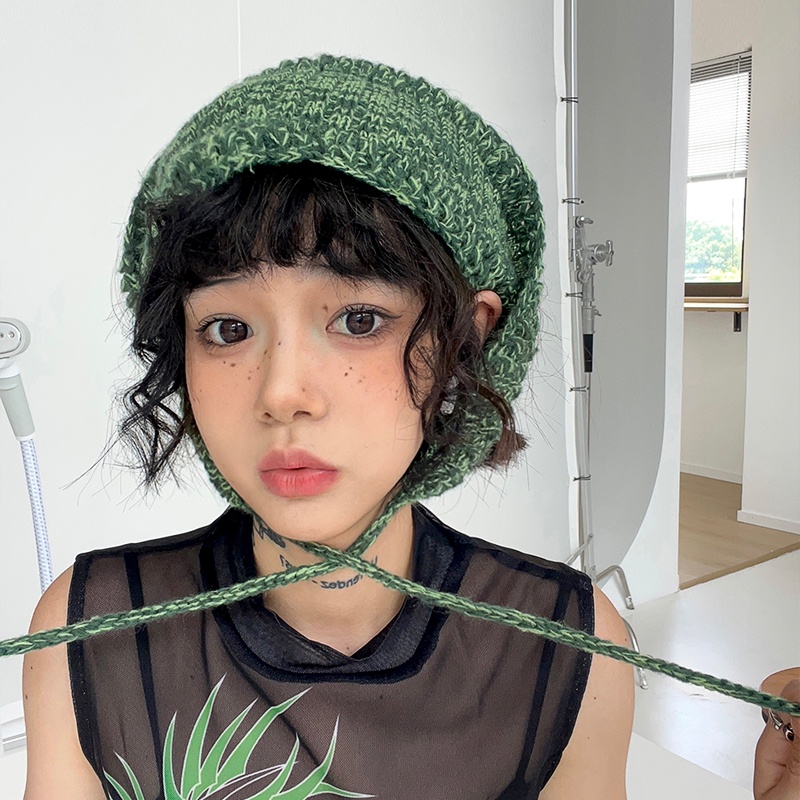 Mũ nồi dệt kim MG STUDIO thiết kế dây buộc thời trang