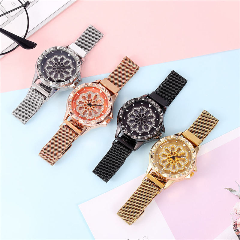 ZOLFA Fashion Magnet Buckle Womens Bracelet Watches Luxury Rose Gold Ladies Quartz Wristwatch Analog Clocks Exquisite Wrist Accessories Set Đồng hồ nữ