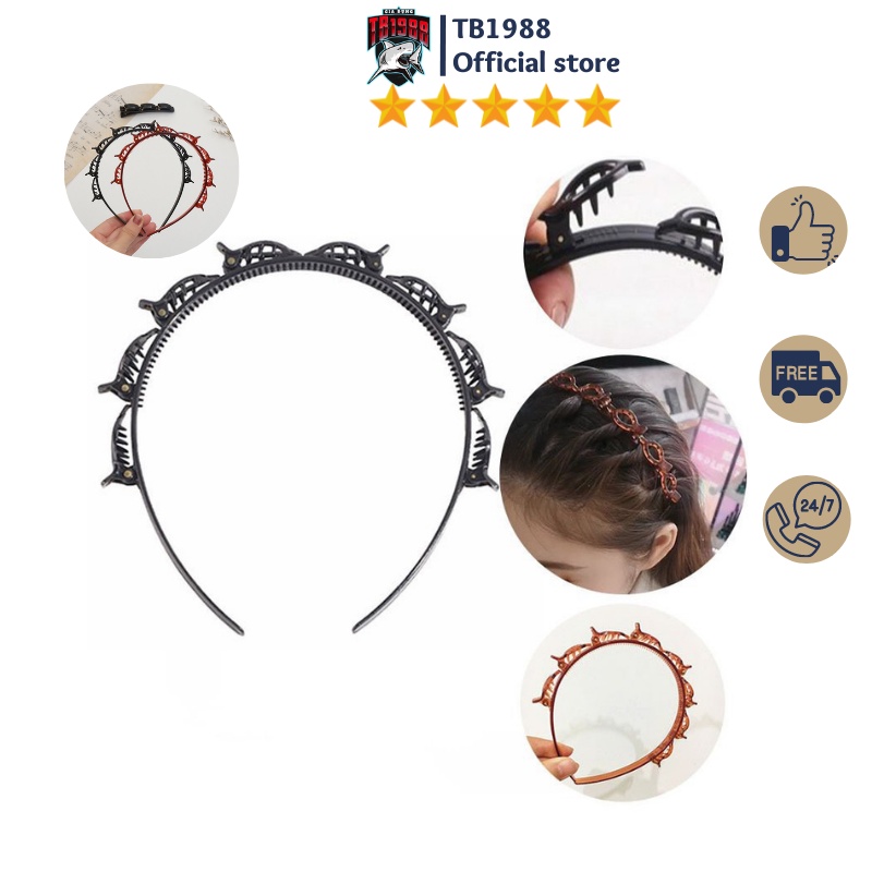 Bờm Tóc Mái Có Kẹp Giữ Tóc Tạo Độ Phồng, Bờm Tết Tóc, Siêu Xinh Gọn Gàng