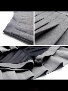 Chân váy dạ xếp ly