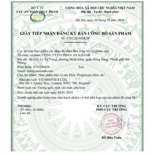 Vitamin Bà Bầu Pregnacare Max 84 Viên