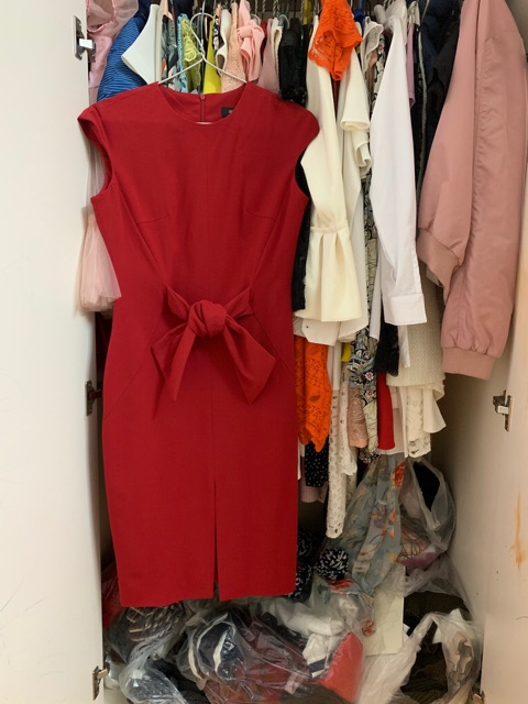 Elise , eve ,  vnxk... váy S đỏ và bé gái công chúa Đỏ sz 5